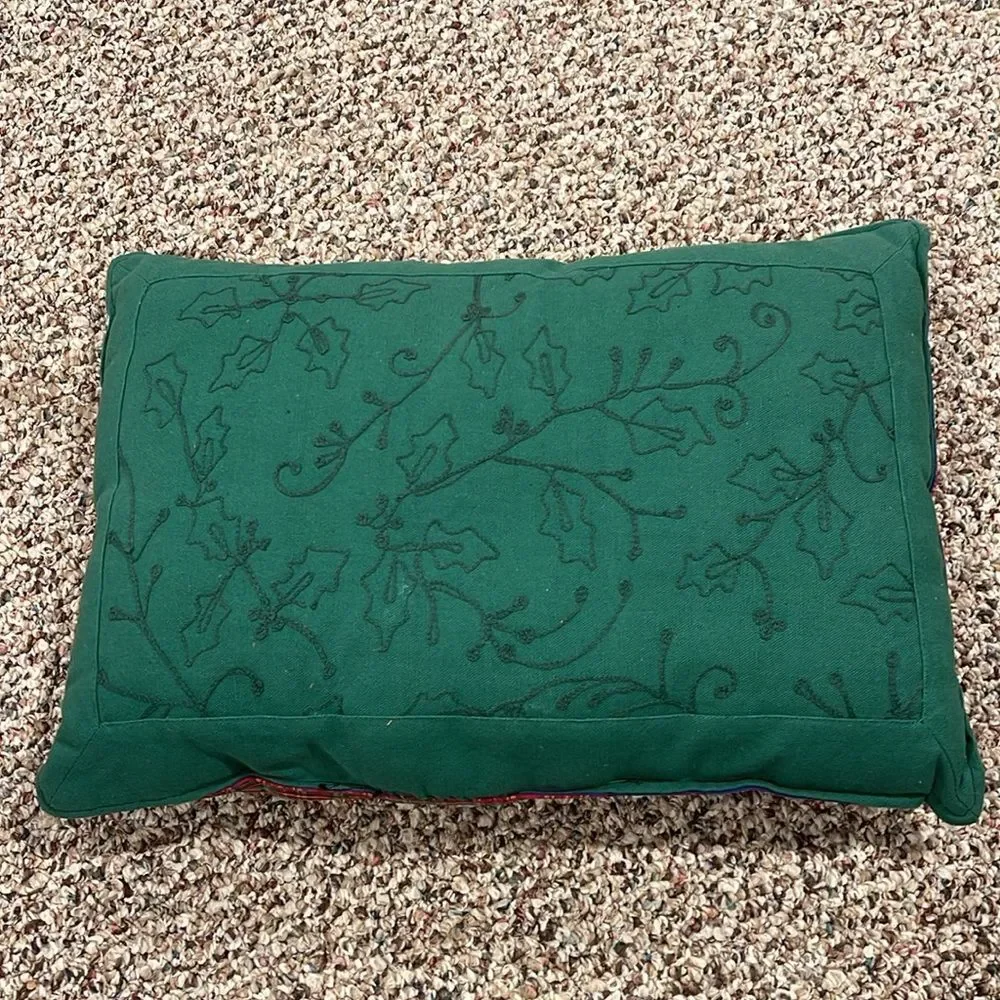Handmade snowman/winter pillow (12x17)
